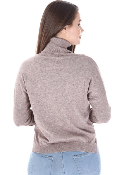 Kadın Zımba Taş Detay Triko Beige 21-1305