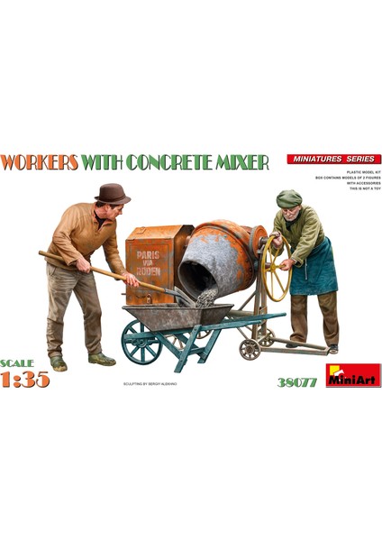 38077 1:35 Beton Mikseri Ile Çalışanlar