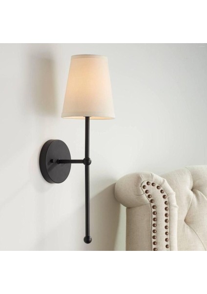 Şık Siyah Metal Abajur, Modern Elektrik ile Çalışan Tasarım, E27 Duy