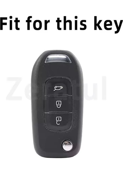 Renault Express Van Sustalı Anahtar Kılıfı Beyaz-Gold modelleri