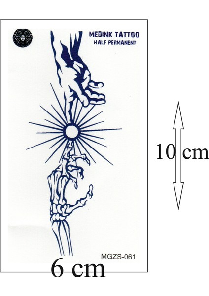 1 Aylık Gerçekci Memento Mori Geçici Dövme Tattoo Yapıştırma Etiket