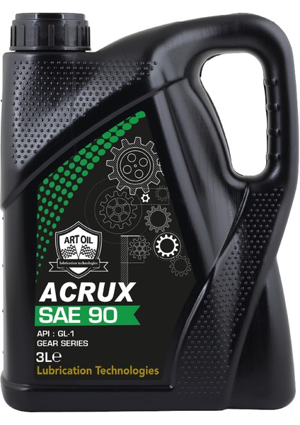 Acrux Gear Sae 90 Dişli Yağı Ağır Şanzıman ve Diferansiyel Yağı Şasi Yağlama Yağı (3 Litre)