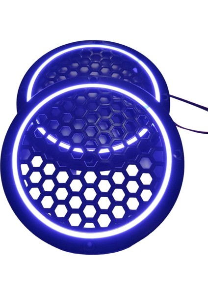20CM Mavi Neon Ledli Hoparlör Kapağı
