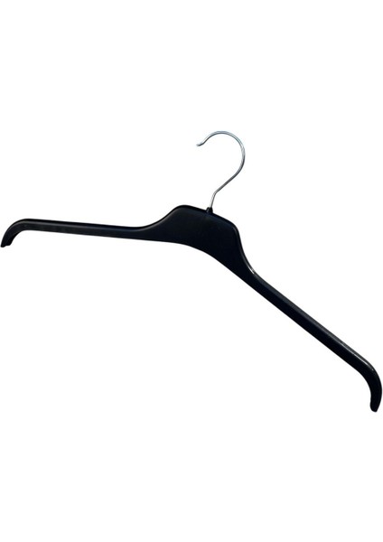 Plastik Üst Giyim Askısı, Gömlek Askısı, Tişört Askısı, Bluz Askısı, Tunik Askısı, Siyah, 20 Adet modelleri