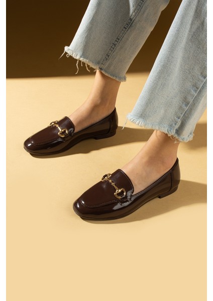 Gold Toka Detaylı Rahat Kalıp Kadın Babet 57-023-24RUGAN