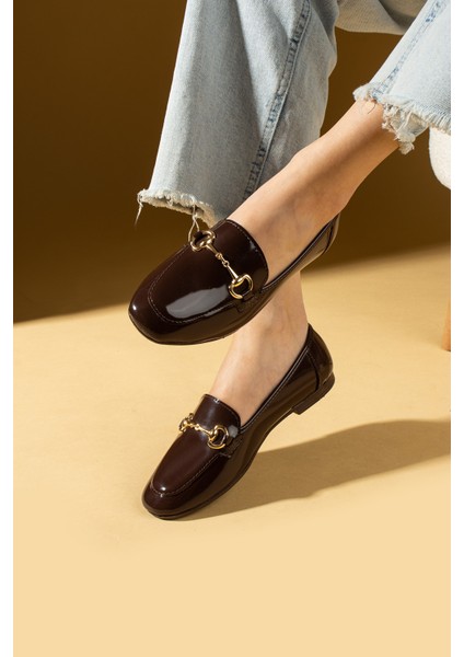 Gold Toka Detaylı Rahat Kalıp Kadın Babet 57-023-24RUGAN fiyatları