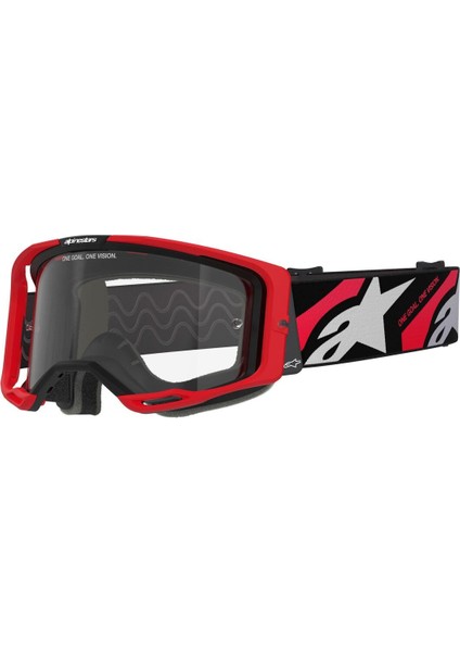 Alpinestars Vision 8 Luar Goggle Kross Gözlüğü Kırmızı Siyah