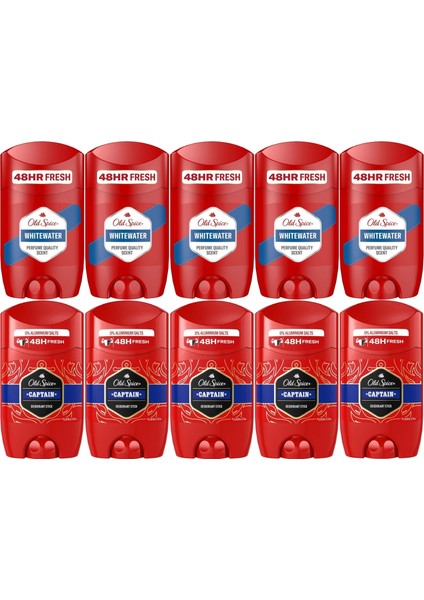 Whitewater & Captain Stick Roll-On Men Erkek Deodorant 50 ml 10’lu