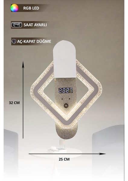 T8235 Beyaz Rgb LED Avize