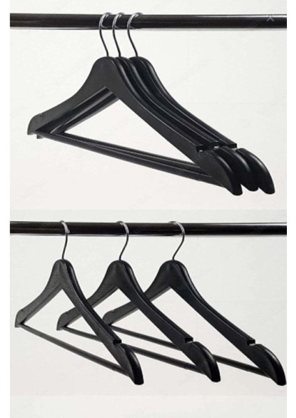 12 Adet Ahşap Görünümlü Plastik Elbise Askısı fiyatları