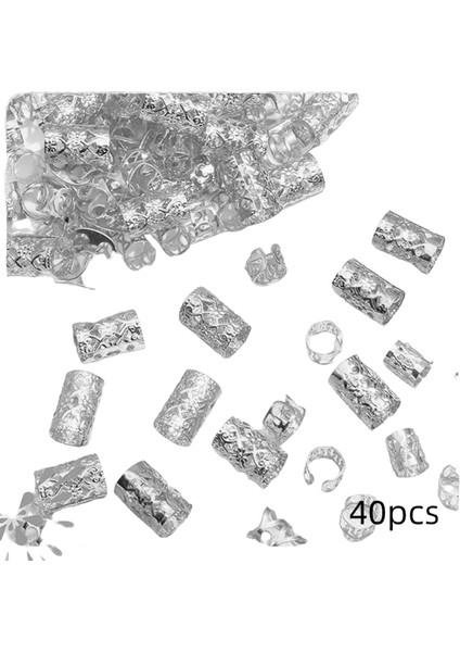 40PCS Alaşım Saç Takı Saç Manşetleri Örgüler Için Metal Dreadlock Boncuklar Saç Manşetleri Halkalar Çok Tarzı Örgüler Aksesuarlar Metal Renk: Altın Rengi (Yurt Dışından)