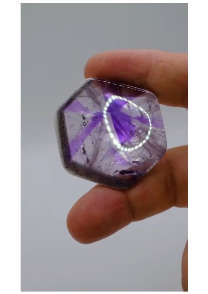 92.65CT 46.5X43MM Natural Trephce Amethyst