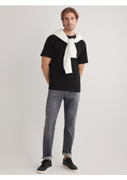 Felix 196 Normal Bel Gri Regular Jeans Erkek