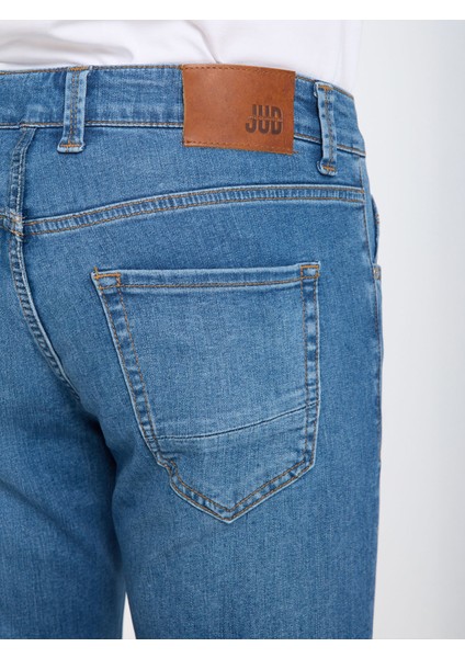 Alex 126 Normal Bel Mavi Tapared Slim Jeans Erkek