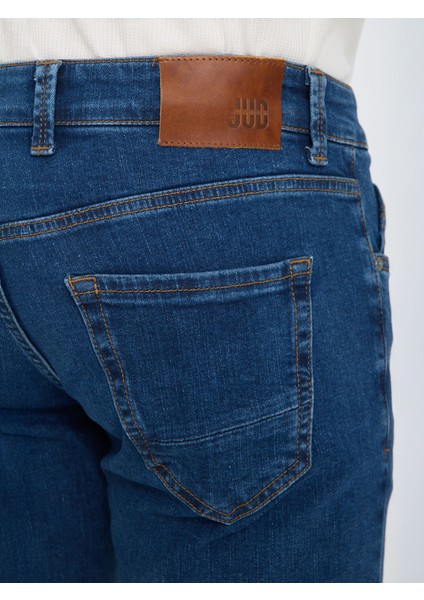 Alex 100 Normal Bel Mavi Tapared Slim Jeans Erkek