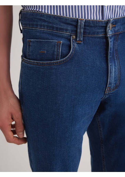 Felix 100 Normal Bel Koyu Mavi Regular Jeans Erkek