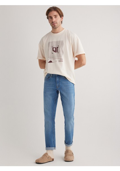 Felix 146 Normal Bel Mavi Regular Jeans Erkek