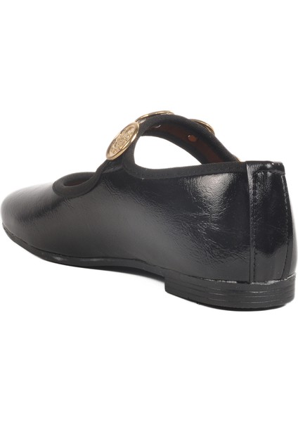 Siyah Hafif Ince Taban Kemerli Kadın Babet B-40 Z fırsatları