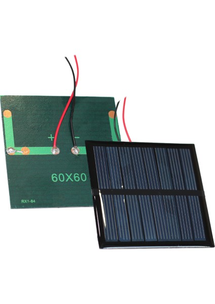 Solar Güneş Paneli 60 x 60 mm 4.2 Volt 0.6 Watt (Öğrenciler Için) (5067)