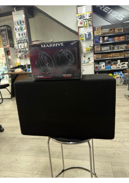 Ms-Neo8 Yer Kaplamaz L Port Kabinli 1000WAT 300W Rms 20 cm Subwoofer Minik Dev Bas