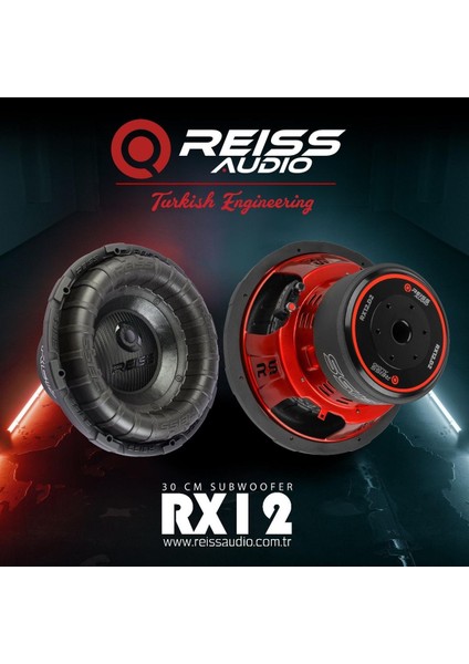 RS-RX12 2000WAT 600 Rms 30CM Spl Subwoofer Bas Çift Bobin Aksar