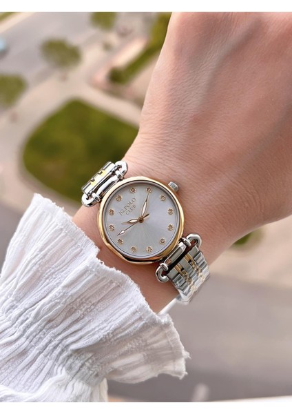 Çelik Kasa & Kordon Kararma ve Renk Atma Yapmaz Kadın Kol Saati+Bileklik JG02449.3 fiyatları