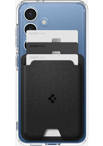 iPhone ve Samsung Magfit Kılıflar ile Uyumlu 3 Kartlı Manyetik Cüzdan Ultra Hybrid Black - AFA09208