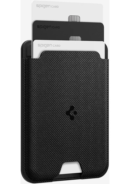 iPhone ve Samsung Magfit Kılıflar ile Uyumlu 3 Kartlı Manyetik Cüzdan Ultra Hybrid Black - AFA09208