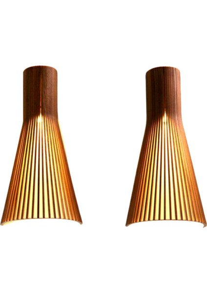 Modern Konik Tasarım Doğal Ahşap Mdf Lazer Kesim Rustik Salon Aplik (1 Adet)