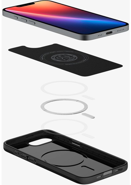 iPhone 16E Kılıf Thin Fit Magfit Magsafe Özellikli Black - ACS09135