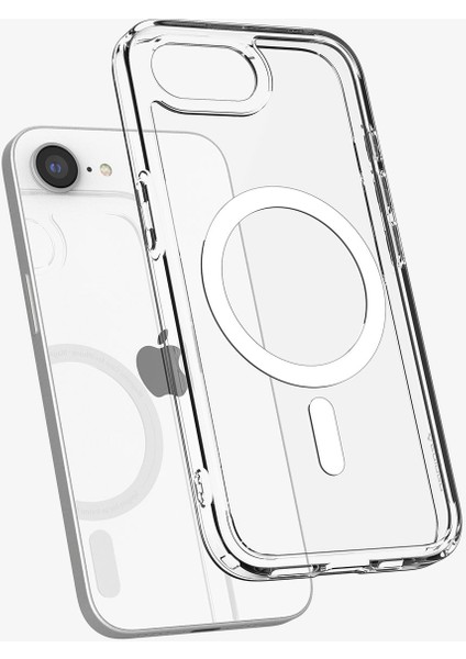 iPhone 16E Kılıf Ultra Hybrid Magfit Magsafe Özellikli Clear Carbon Fiber - ACS09140