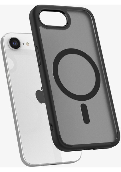 iPhone 16E Kılıf Ultra Hybrid Magfit Magsafe Özellikli Frost Black - ACS09144