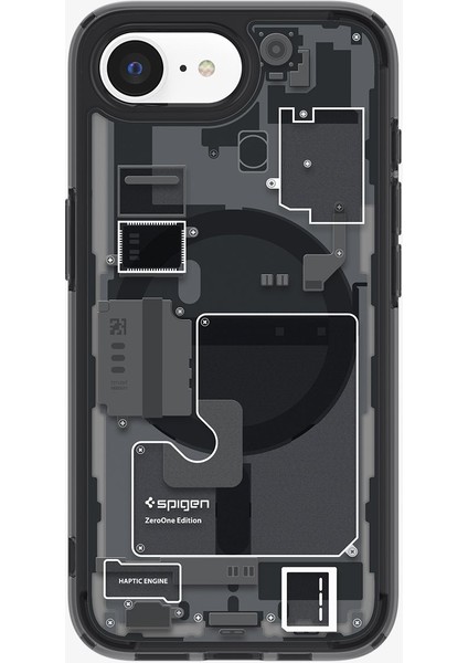 iPhone 16e Kılıf Ultra Hybrid MagFit MagSafe özellikli Zero One Black - ACS09141