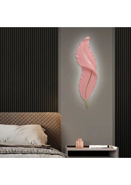 Tüy Aplik Led'li Aplik Pembe