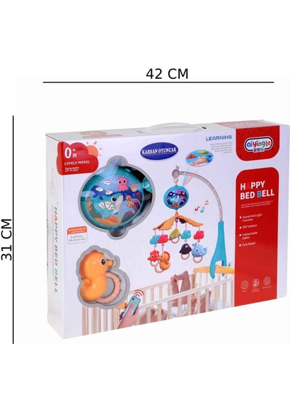 Kumandalı Projektörlü Işıklı Müzikli Pilli Sabitlemeli Çıngıraklı Dönence Bebek Uyku Arkadaşı fiyatları