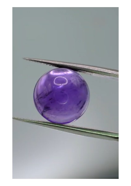 7.10 ct 12 mm Natural Round Cabachon Amethyst