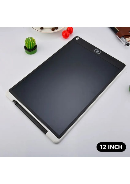 8.5/12INCH Çizim Tahtası LCD Ekran Yazma Dijital Grafik Çizim Tabletleri Çocuklar Için El Yazısı Pedi Oyuncakları Renk: 12 Inç Beyaz (Yurt Dışından)
