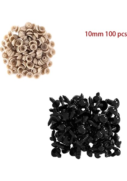 100PCS Plastik Güvenlik Oyuncaklar Için Dıy Karışımı Için Tığ Işi Hayvan Gözü Bebek Oyuncaklar Aksesuarları Için Tığ Işi: 10MM Siyah 100 Pcs/boyut: 100 Pcs (Yurt Dışından)