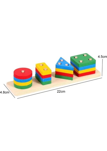Çocuklar Ahşap Montessori Gelişimsel Oyuncaklar Şekil Bebek Erken Eğitim Oyuncak Yapı Taşları Gökkuşağı Kulesi Çocuk Hediyesi Tmzcolor: Stz Chang Cs (Yurt Dışından)