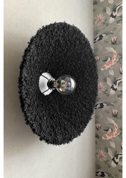 Siyah İskandinav Tarzlı Bohem Duvar Aplikı, doğal ve şık dekorasyon.