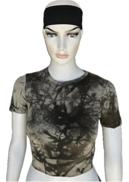 Batik Desenli Sporcu Yeşil Crop Tayt Takım fiyatları