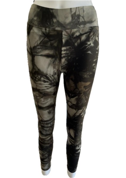 Batik Desenli Sporcu Yeşil Crop Tayt Takım modelleri