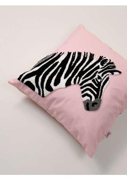 Zebra Desen Punch Kırlent Kılıfı - Pembe fiyatları