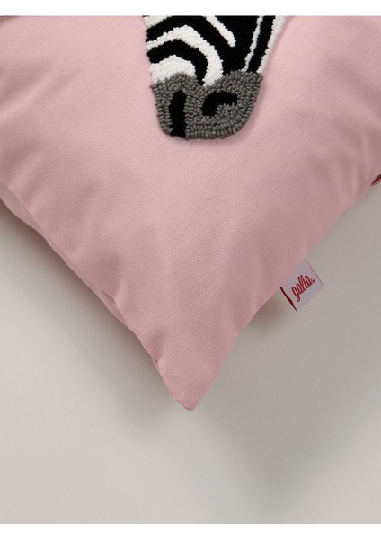 Zebra Desen Punch Kırlent Kılıfı - Pembe modelleri