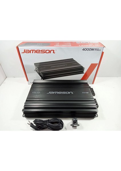 Amfi - 4000W 4 Kanallı Ses ve Bass Anfisi - Bass Kontrollü