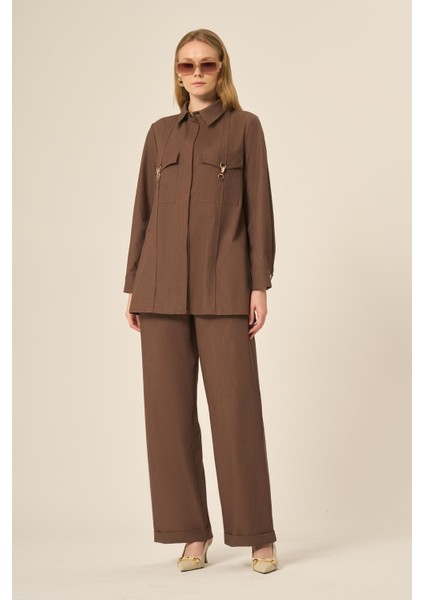 Kadın Tansel Takım Kahve 31108
