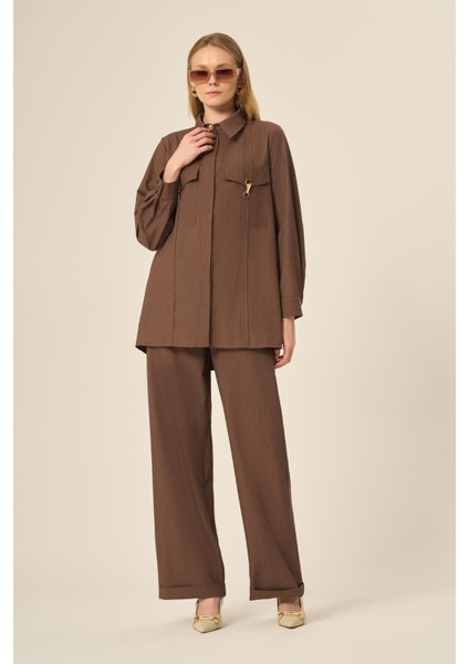 Kadın Tansel Takım Kahve 31108 modelleri