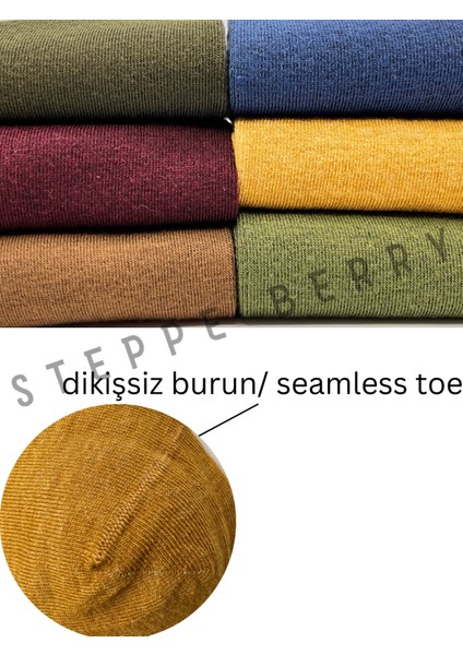 6'lı Erkek Dikişsiz Bambu Soket Çorap