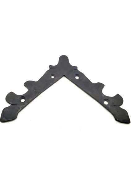 Antika Tarz Dekoratif Pirinç Lale Köşe Gönye - Üst, 133X133 Mm, Oksit