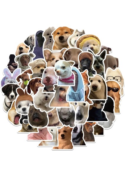Sevimli Köpek Çıkartmaları Laptop Notebook Tablet Sticker Seti